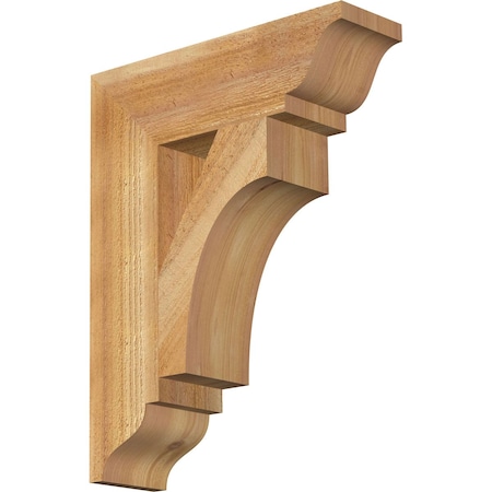 Ekena Millwork Westlake Traditional Rough Sawn Bracket, Western Red Cedar, 4"W x 14"D x 18"H BKT04X14X18WTL01RWR